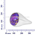 Achetez Best Purple Copper Turquoise Gemstone &amp; 925 Sterling Silver Attractive Ring Jewelry